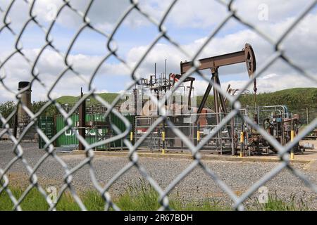 Kimmeridge 1 Oil Field, Kimmeridge Bay, Smedmore Estate, Wareham, Isle of Purbeck, Dorset, England, Großbritannien, Großbritannien, Europa Stockfoto