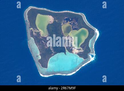 Maiao, kleines Atoll von Maiao (Mai’AO), Windward Island, Insel Moorea-Maiao, Französisch-Polynesien, Pazifik Stockfoto