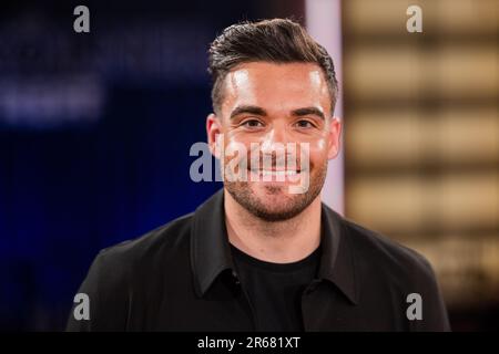 Köln, Deutschland. 07. Juni 2023. Stefano Zarrella, Sänger, aufgenommen nach der Talkshow „Kölner Treff“ in den WDR-Studios in Bocklemünd. Kredit: Rolf Vennenbernd/dpa/Alamy Live News Stockfoto