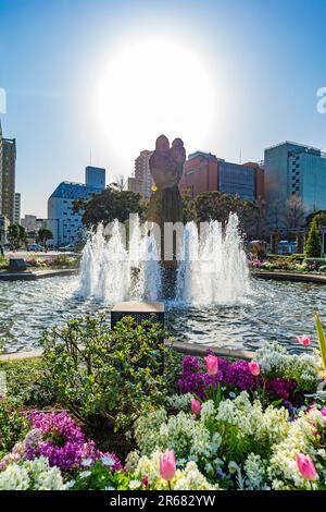 Yamashita Park Wasserschutzstatue Stockfoto