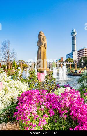 Yamashita Park Wasserschutzstatue Stockfoto