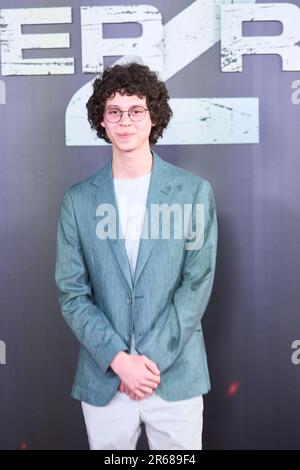 Madrid. Spanien. 20230607, Andro Japaridze nimmt an der Premiere „Tyler Rake 2" bei den Callao Cinelights am 7. Juni 2023 in Madrid, Spanien Teil Stockfoto