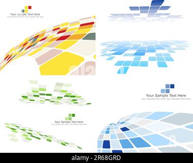 Abstrakte 3D-Hintergrund aufgegebenes Geschäft für den Einsatz in Web-design Stock Vektor