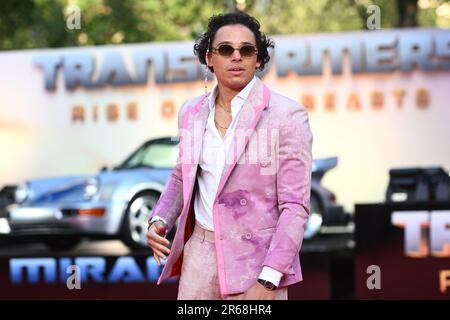 London, Großbritannien. 7. Juni 2023. Anthony Ramos besucht die Premiere von Transformers: Rise of the Beasts am Cineworld Leicester Square. Bilddatum: Mittwoch, 7. Juni 2023. Der Bildausdruck sollte lauten: Credits: Matt Crossick/Alamy Live News Stockfoto