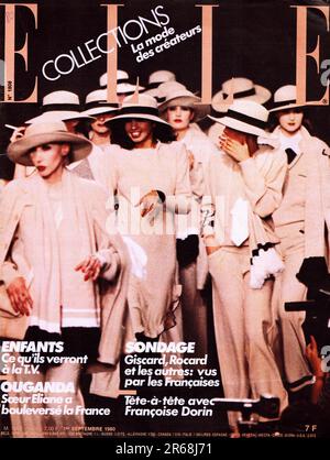 Elle Französische Ausgabe 1. September 1980 Elle Collections la Mode des createurs Elle Ensembles Sonia Rykiel Stockfoto