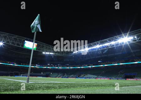 Sao Paulo, Brasilien. 07. Juni 2023. SP - SAO PAULO - 06/07/2023 - LIBERTADORES 2023, PALMEIRAS X BARCELONA DE GUAYAQUIL - Allgemeine Ansicht des Stadions Arena Allianz Parque für das Spiel zwischen Palmeiras und Barcelona de Guayaquil für die Libertadores 2023 Meisterschaft. Foto: Ettore Chiereguini/AGIF/Sipa USA Guthaben: SIPA USA/Alamy Live News Stockfoto