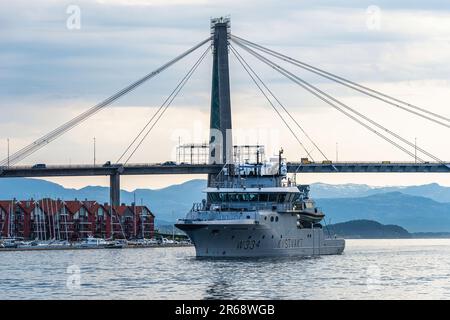 KYSTVAKT W334 Patrouillenschiff der norwegischen Küstenwache in Stavanger, Boknafjorden, Norwegen Stockfoto