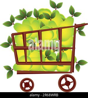 Warenkorb mit Obst Stock Vektor