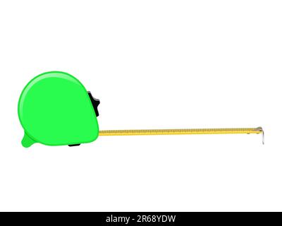 Maßband isoliert auf weißem Hintergrund Stock Vektor