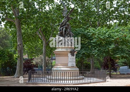 Madrid, Spanien - Juni 07 2018: Das Monumento al Pueblo del Dos de Mayo de 1808 (Englisch: Denkmal für die Menschen von Dos de Mayo von 1808) ist ein Monunent A. Stockfoto