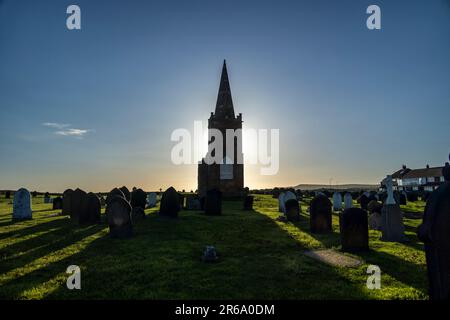 Der Turm und Turm der St.-Germain-Kirche Marske by the Sea ist eine Kategorie 2. Cleveland, North Yorkshire. Alles, was von der Kirche übrig ist Stockfoto