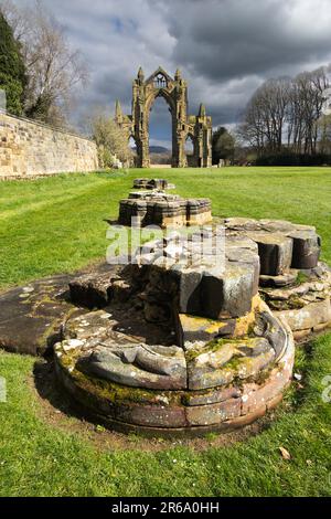 Gisborough Priory, Guisborough, North Yorkshire. Überreste einer zerstörten Augustiner Priory Stockfoto