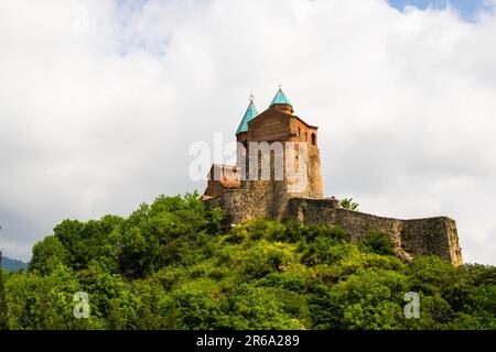 Blick auf die Kirche von Gremi in Kakheti, Georgia Stockfoto