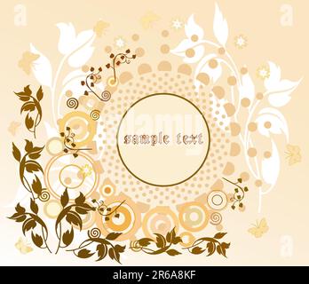 Moderner Blumenhintergrund mit Rahmen - Vektor Stock Vektor