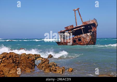 Wrack der Meisho Maru am Kap Agulhas in S. Stockfoto