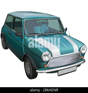 Fahrzeug 06 – detailreiche und farbige Vektordarstellung. (Minicooper) Stock Vektor