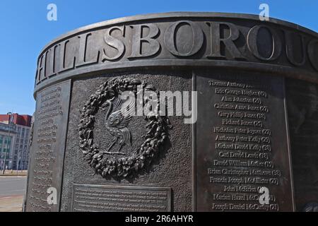 Hillsborough Monument Memorial, für die 96, Tom Murphy, St. John's Gardens, Old Haymarket, Liverpool, Merseyside, England, Vereinigtes Königreich, L1 6er Stockfoto