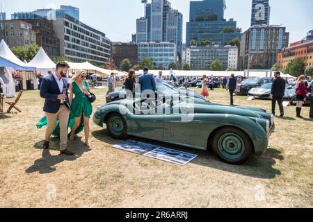 1953 Jaguar XK120 bei den London Concours bei der Honourable Artillery Company City of London UK 2023 Stockfoto