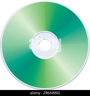 Leere grüne CD, Vektordarstellung Stock Vektor