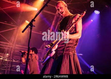 Gary Numan live auf der Rfest Bühne, Rebellion Festival 2022, Blackpool, Samstagabend-Headliner Stockfoto