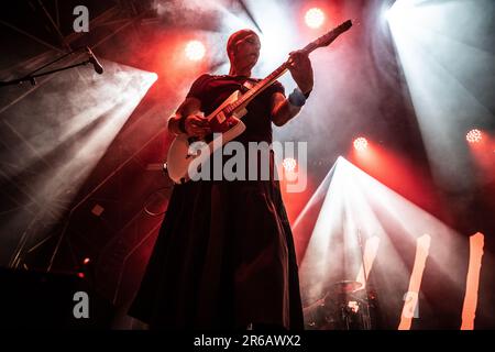 Gary Numan live auf der Rfest Bühne, Rebellion Festival 2022, Blackpool, Samstagabend-Headliner Stockfoto