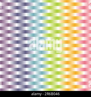 gewebte Hintergrund in Pastell Regenbogen Farbenmuster Stock Vektor