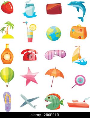 vektordarstellung mit verschiedenen Symbolen Stock Vektor