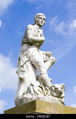 Dumfries, Statue von Robert Burns im Stadtzentrum von Dumfries, Dumfries und Galloway, Schottland GB Europa Stockfoto