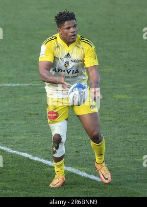 Während des Heineken Champions Cup, Runde 16, findet am 1. April 2023 im Marcel Deflandre Stadion in La Rochelle, Frankreich, ein Rugby-Spiel zwischen Stade Rochelais (La Rochelle) und Gloucester Rugby statt – Photo Laurent Lairys/DPPI Stockfoto