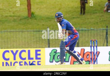 Angelo Mathews über Afghanistan gegen Sri Lanka ODI-Serie Sooriyawewa Stockfoto