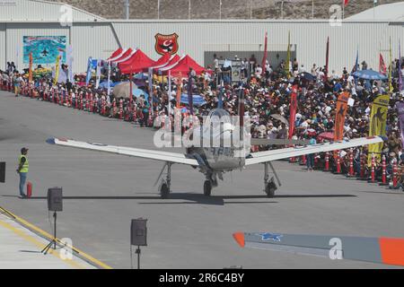 ESKISEHIR, TURKIYE - 18. SEPTEMBER 2022: Demonstrationsflugzeuge auf der Sivrihisar SHG Airshow Stockfoto