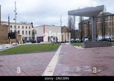 Brixton, London - März 2023: Black Cultural Archives Center am Windrush Square Stockfoto