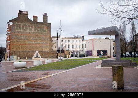 Brixton, London - März 2023: Black Cultural Archives Center am Windrush Square Stockfoto