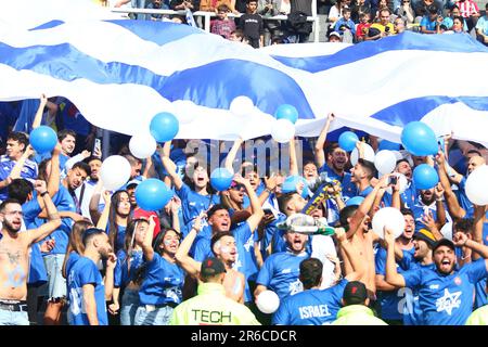 La Plata, Argentinien. 8. Juni 2023. Fans Israels während des Halbfinalspiels der FIFA-Weltmeisterschaft U20 im Diego Maradona Stadion ( Kredit: Néstor J. Beremblum/Alamy Live News Stockfoto