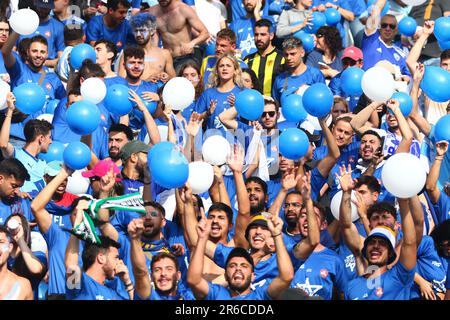 La Plata, Argentinien. 8. Juni 2023. Fans Israels während des Halbfinalspiels der FIFA-Weltmeisterschaft U20 im Diego Maradona Stadion ( Kredit: Néstor J. Beremblum/Alamy Live News Stockfoto