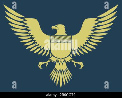 Vektor-Illustration der Mantel-vonarme Vogel - mittelalterliche Adler mein eigenes design Stock Vektor