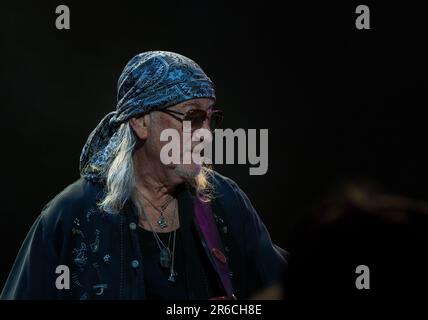 Solvesborg, Schweden, 8. Juni, 2023. Tag 2 Deep Purple (GB) tritt beim Sweden Rock Festival auf. Roger Glover - Bass Credit: PEO Mšller/Alamy Live News Stockfoto