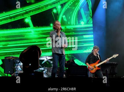 Solvesborg, Schweden, 8. Juni, 2023. Tag 2 Deep Purple (GB) tritt beim Sweden Rock Festival auf. Ian Gillan - Vocals Roger Glover - Bass Credit: PEO Mšller/Alamy Live News Stockfoto