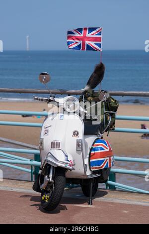 Oldtimer an der Whitley Bay Stockfoto