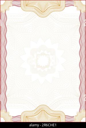 Klassische Guilloche-Grenze für Diplom oder Zeugnis/Vektor Stock Vektor