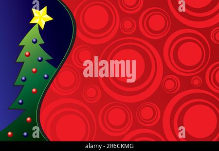 Hintergrund des Weihnachtsbaums – perfekt für eine Karte oder Einladung! Stock Vektor