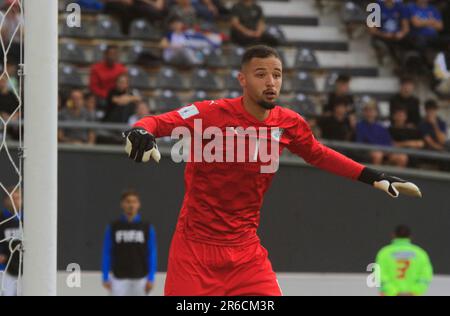 La Plata, Argentinien. 08. Juni 2023. Tomer Tzarfati von Israel, während des Spiels zwischen Uruguay und Israel zur Halbfinale der FIFA U-20 Fußball-Weltmeisterschaft Argentinien 2023, am 08. Juni im Ciudad de La Plata Stadion in La Plata, Argentinien. Foto: Pool Pelaez Burga/DiaEsportivo/DiaEsportivo/Alamy Live News Kredit: DiaEsportivo/Alamy Live News Stockfoto