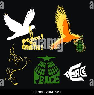 Logo „Peace on Earth“ Stock Vektor