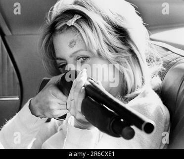 Goldie Hawn, Drehort des Films, „The Sugarland Express“, Universal Pictures, 1974 Stockfoto