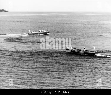 Seaboats von HMS Bulwark Commando Carrier in Aden Waters 1967 Stockfoto