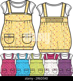 Baby-Mädchen-Kleid Stock Vektor