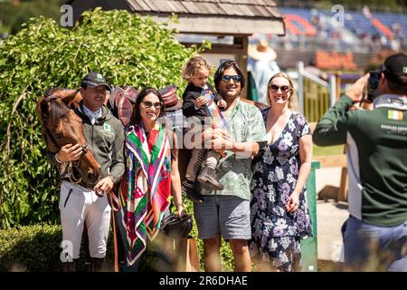 Momente im thunderbird Show Park Stockfoto