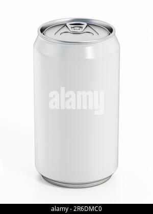 Weiße 330ml-Limonade kann Modell werden. Leere Verpackung für Ihre eigenen Designs. 3D Abbildung. Stockfoto