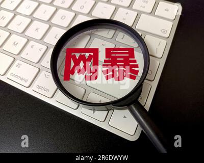 Illustration: Cyber Violence, 9. Juni 2023, Suqian City, Provinz Jiangsu, China. Stockfoto