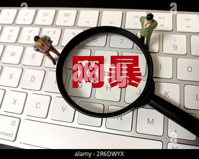 Illustration: Cyber Violence, 9. Juni 2023, Suqian City, Provinz Jiangsu, China. Stockfoto